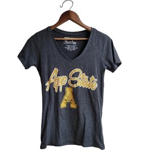 Pressbox App State Mountaineers V-Neck Glitter Shirt